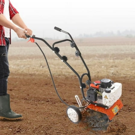 43CC 2 Stroke Cultivator Tiller Gasoline Powered Hand Rotary Tiller Garden Farm