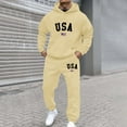 thumbnail image 5 of Men'S Tracksuits 2 Piece Set Letter Print Loose Hoodies Sweatshirt And Joggers Sweatpants Set Casual Street Fall Pullover Suit Sets Winter Clothes Outfits, 5 of 5