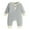Grey, variant on WUXIAN Toddler Boys Girls Long Sleeve Patchwork Colour Ribbed Romper Jumpsuit Onesie Baby Children Cozy Dailywear