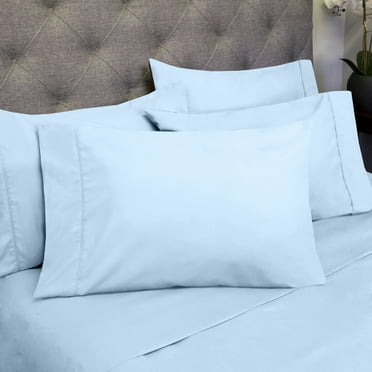 7 Piece Microfiber Deep Pocket Bedroom Sheet Set, Sweet Home Collection, Aqua, Split King