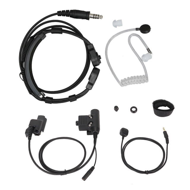 Throat Mic Headset Noise Canceling Push to Talk Throat Vibration Mic Headphone Adapter Replacement For Motorola HT1000