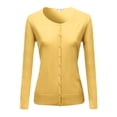 thumbnail image 1 of FashionOutfit Women's Casual Basic Solid Button Down Long Sleeve Soft Knit Cardigan Sweater (S-3XL), 1 of 1