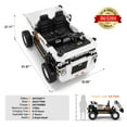 thumbnail image 2 of JOYLDIAS 24V Powered Ride on Dump Truck Construction Vehicles with 2 Seaters, Electric Dump Bed, 4 Engines, 3 Speeds, Shovel, Remote Control, Music, Bluetooth (White), 2 of 9