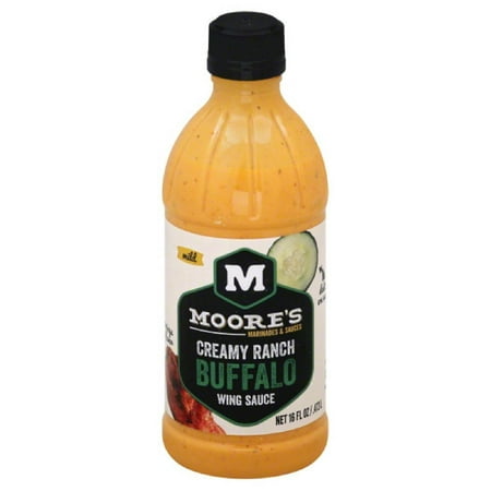 Moores Mild Creamy Ranch Buffalo Wing Sauce, 16 Oz (Pack of