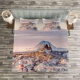 thumbnail image 3 of Ambesonne Winter Quilted Bedspread Set 3 Pcs, Cappadocia Turkey Valley, King Size, Multicolor, 3 of 3