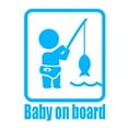 thumbnail image 2 of Walbest 1 Pcs Car Sticker - Fishing Baby on Board Reflective Decals Sticker Decoration Universal, 2 of 7