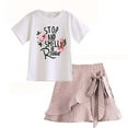 thumbnail image 1 of Lovebay Kid Toddler Girls Floral Dress Outfit T-shirt Tops + Tutu Skirt Party Clothes 2-10 Years, 1 of 7
