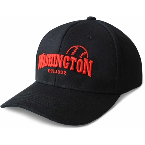 shiyou-Black Low Profile Place City Name Hat - Adjustable Embroidered Baseball Cap for Men or Women, A Black Wshngtn, One Size-Medium