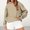 Khaki, variant on Christmas Lights Small Chest Print Pullover Hoodie Women Minimal Elf Hand Letter L Graphic Sweatshirt Oversized Casual Holiday Party Winter Top, Coffee,L