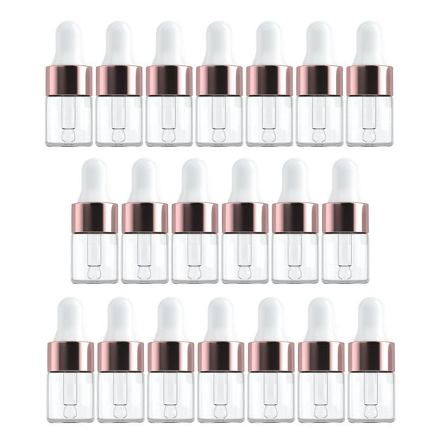 Botellas de Vidrio Vacías Exprimibles 20 Piezas 2ML Yuyangstore