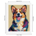 thumbnail image 2 of Paint by Numbers Kit for Adults, Corgi Psychedelic Art Portrait Paint by Numbers, Easy Paint by Numbers Kit for Adults Beginner, DIY Adult Paint by Number Kits on Canvas, 12x16in Home Decor, 2 of 7