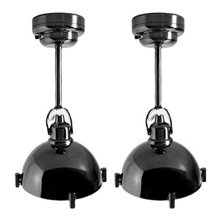 

2x Metal LED Chandelier Ceiling Lamp 1:12 Scale Decoration Scenery Supplies