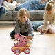 thumbnail image 5 of Dinosaurs Car ABS Pull Back Vehicle Model Toy Inercial Interactive Mini Friction Powered Dibujos animados para Niñas Niño pequeño Tiranosaurio rojo CUTICAT Coche de dinosaurio infantil, 5 of 8