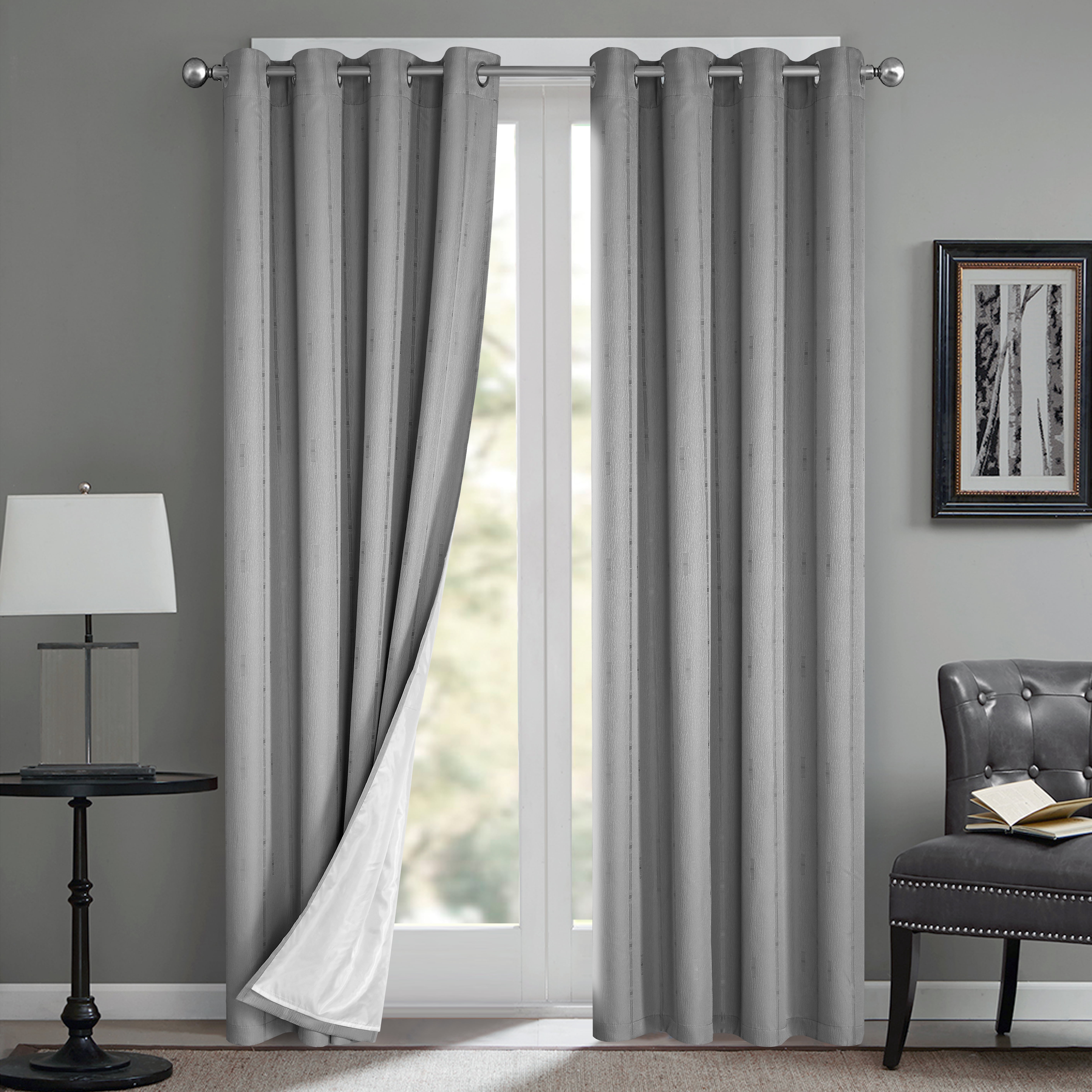 North Home Princeton Drape Grommet Silver Grey Walmart Canada