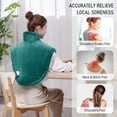 thumbnail image 4 of Entil Widen Heating Pad for Shoulder and Back with 4 Heating Levels, 2H Auto-off, 25" x 26", Green, 4 of 8