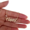 thumbnail image 3 of 18k Gold Plated Happy Name Nameplate Necklace Family Kid Names Jewelry, 3 of 3