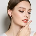 thumbnail image 3 of Elegant Square Geometric Earrings for Women Wedding Rhinestone Dangle Jewelry Gold Color Statement Accessories, 3 of 3