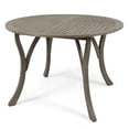 thumbnail image 4 of JERFIT 47 inch Round Outdoor Patio Dining Table, Acacia Wood Teak Finish Grey Weather-Resistant Garden Table for 4-6 Person, 4 of 7