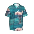 thumbnail image 3 of Xecao Flowers in Glass Vase print Hawaiian shirt - a stylish short-sleeve button-down for men, perfect for casual beach and tropical outings., 3 of 9
