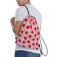 thumbnail image 4 of Yiaed Strawberry Print Drawstring Bags Drawstring Backpack Bulk String Back Pack Gym Sport Bag-Medium, 4 of 5