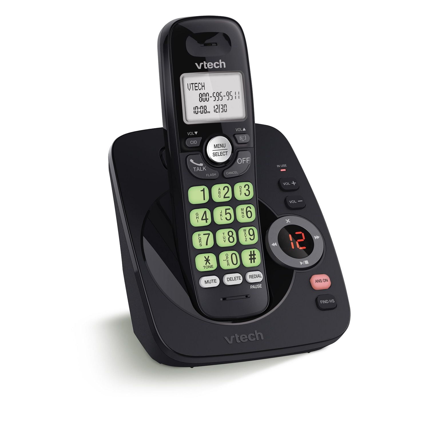 Répondeur téléphonique DECT 6,0 avec afficheur/afficheur de l'appel en attente CS6224-11 de VTech (Noir) CS6224-11