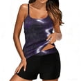 thumbnail image 2 of ClodeEU Women's Printed Round Neck Backless Bikini Set with Built in Pads ,Two-Piece Swimsuit Navy,Womens Plus S, 2 of 8