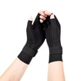 thumbnail image 4 of 1 par de guantes de compresión de cobre para artritis para mujeres y hombres, guantes de compresión sin dedos para túnel carpiano, dolor de manos, conducción, 4 of 5