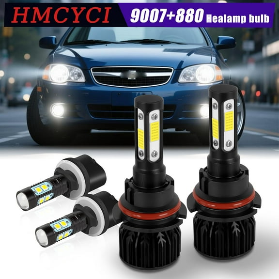 For Chevrolet Cavalier 2000-2005 4X White LED Headlight Fog Light Bulbs 6000K US