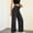 Black women wide leg jeans high waist a1, variant on Cagogo Women's Wide Leg High Waisted Jeans with Pockets Casual Loose Long Denim Trousers for Everyday Streetwear Fashion, Black XL