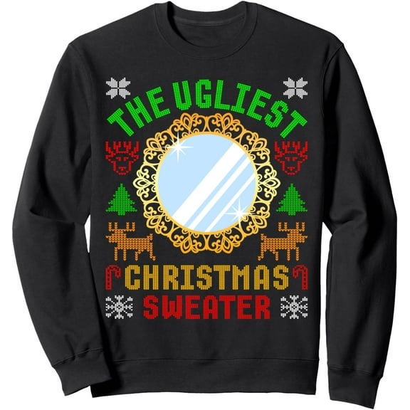 The Ugliest Ugly Christmas Sweater With Mirror Funny Xmas Sweatshirt