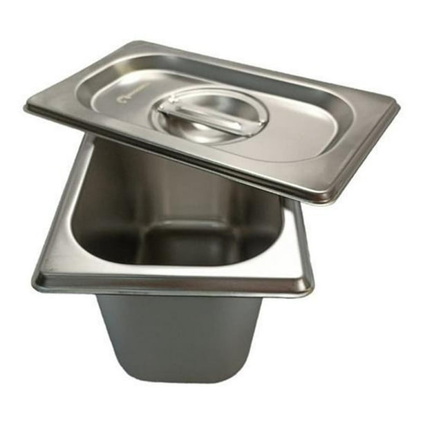 Inserto Acero Inoxidable Con Tapa Noveno 1/9 Cocina Shorbull Shorbull Evita Fugas
