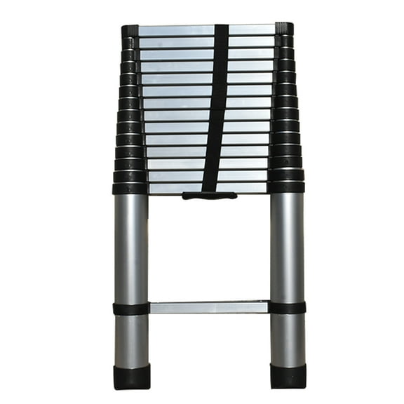 14.5 FT Aluminum Telescopic Ladder, One Button Retraction Telescopic Extension Extendable Ladder, Slow Down Design Multi-Purpose Ladder for Household Daily or Hobbies