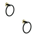 thumbnail image 1 of pitrice Towel Ring Fixing Rings Hanging Rack Convenient Towels Hangers for Indoor Use Hanger Stand for Home Bathroom Kitchen Use Black gold 2Set, 1 of 6