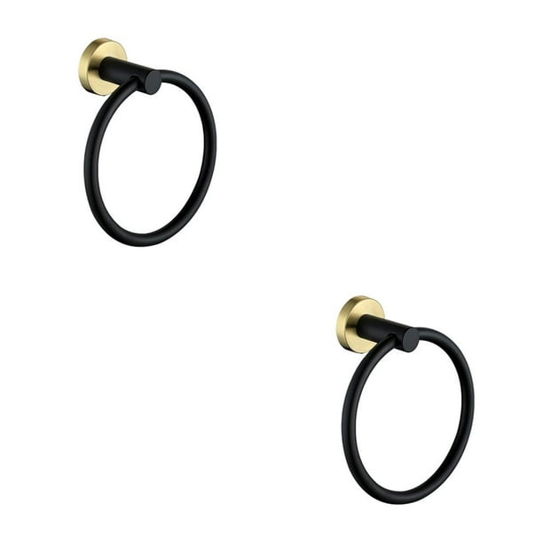 Soporte para Toallas de Mano Bewildely Acero Inoxidable Oro Negro 2piezas