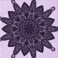thumbnail image 1 of Ahgly Company Indoor Square Patterned Dark Purple Area Rugs, 5' Square, 1 of 6