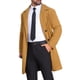 thumbnail image 4 of Abrigo acolchado de invierno INSPIRE CHIC para hombres, abrigo de doble botonadura, color sólido, abrigo largo de negocios, talla S, caqui, 4 of 5