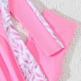 thumbnail image 5 of UngA Girls Long Sleeve Surfing Rash Guard Swimsuit Swimming Top Pants UPF 50+ Sun Protection Bathing Suit for Girls Beach Swimwear (Pink,7-8 Years), 5 of 7