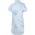 thumbnail image 2 of Kiijoy Girls Floral Short Sleeve Cheongsam Chinese Style Buckle Party Dress, Sizes 0-7, 2 of 3