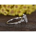 thumbnail image 4 of Classic 1.25 Carat Pear Cut Diamond Moissanite Engagement Ring With 18K White Gold Plating, Promise Ring, Anniversary Ring, 4 of 6