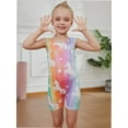 thumbnail image 3 of Gymnastics Leotards for Girls Rainbow Unicorn Toddlers Kids Tumbling Outfit Dance Unitard Biketards with Shorts, 3 of 6
