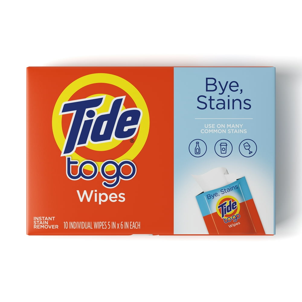 Tide To Go Instant Stain Wipes, 10 Count