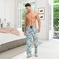 thumbnail image 7 of FREEAMG Wave Pajama Pants for Men, Men's Separate Bottoms, Comfortable Sleep Lounge Pj Pants, 7 of 7
