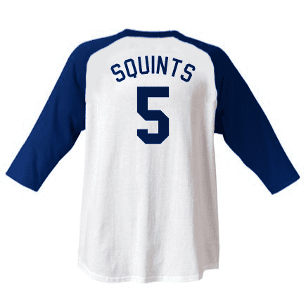 Squints Sandlot Jersey Shirt Michael Palledorous Costume Baseball Movie Uniform