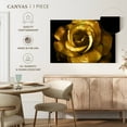 thumbnail image 5 of Elephant Stock Golden Rose Wall Art - Horizontal Canvas Wall Art - Living Room Wall Decor - Floral And Botanical Canvas - Black And Gold Decor - 36" x 24", 5 of 8