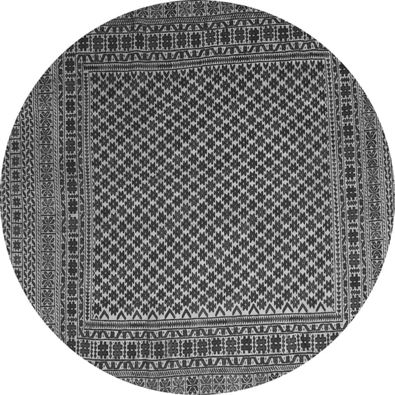 Ahgly Company Indoor Round Persian Gray Traditional Area Rugs, 6' Round