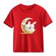 thumbnail image 4 of Blusas y camisas de manga corta con cuello redondo para niños Camiseta de verano de manga corta estampada para niñas Jersey elegante de cuello redondo para niñas Top de algodón para niños, 4 of 6