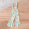 thumbnail image 5 of CUZIBR Girls Baby Jumpsuits Outfits Easter Bunny Print Colorful Ribbed Summer Flared Pants Suspenders Playwear Cute Overalls Romper Holiday Onesies Bell Bottoms Dailywear,Green,18-24 Months, 5 of 9