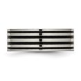 thumbnail image 3 of Titanium Black 8mm Ring Man Wedding  For Dad Mens  For Him, 3 of 10