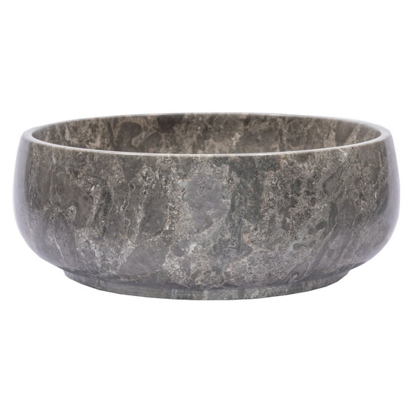 Gral Round Vessel Sink in Gray Marble