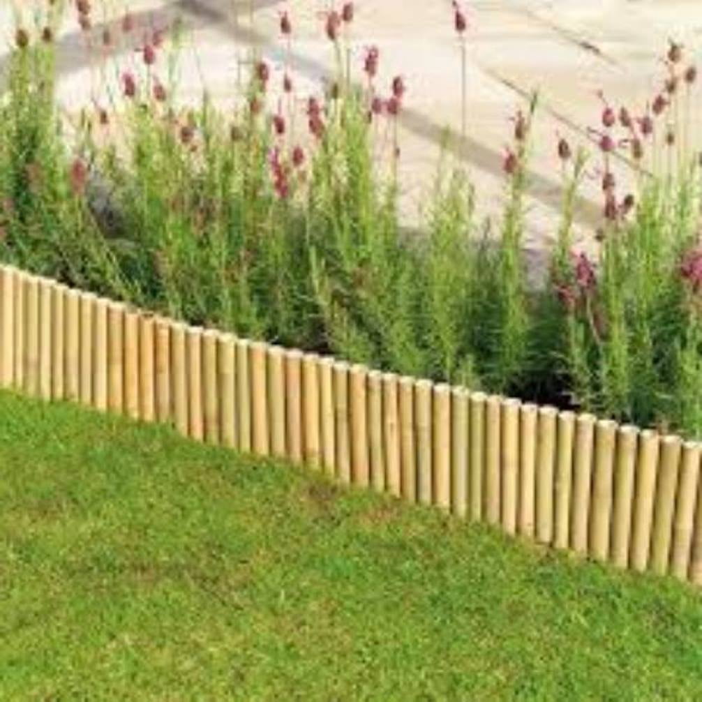 Bamboo Garden Border/Landscape Edging 10' Long x 8" Tall Decorative Lawn Accent